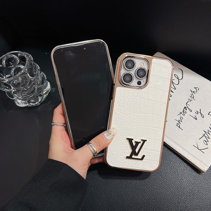 Louis Vuitton-inspired crocodile pattern color iPhone case