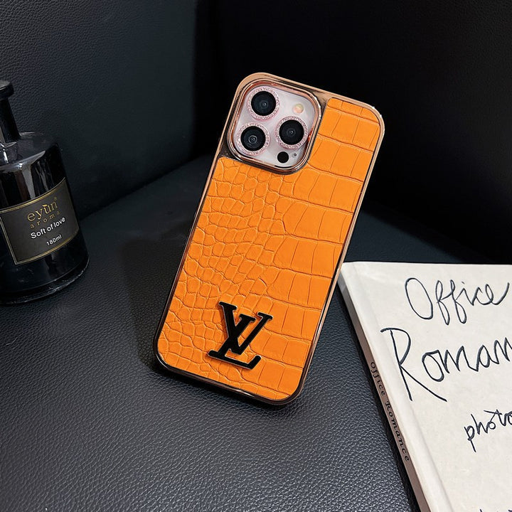 Louis Vuitton-inspired crocodile pattern color iPhone case