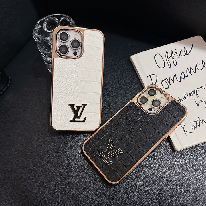 Louis Vuitton-inspired crocodile pattern color iPhone case
