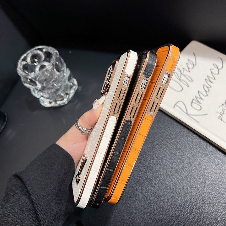 Louis Vuitton-inspired crocodile pattern color iPhone case