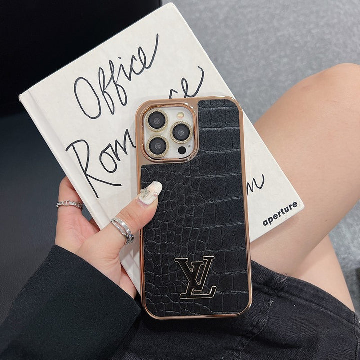 Louis Vuitton-inspired crocodile pattern color iPhone case