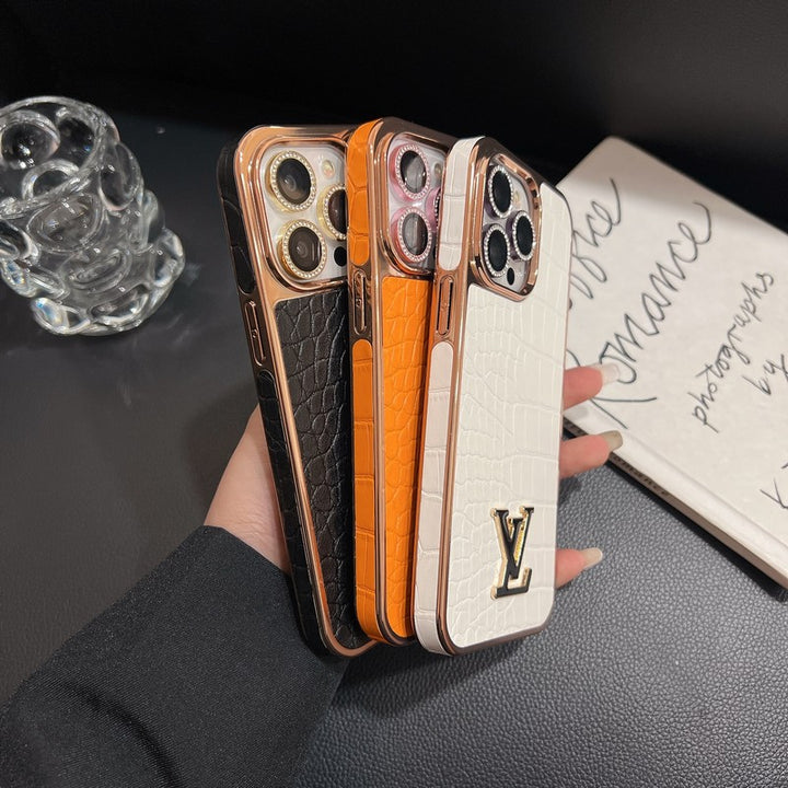 Louis Vuitton-inspired crocodile pattern color iPhone case