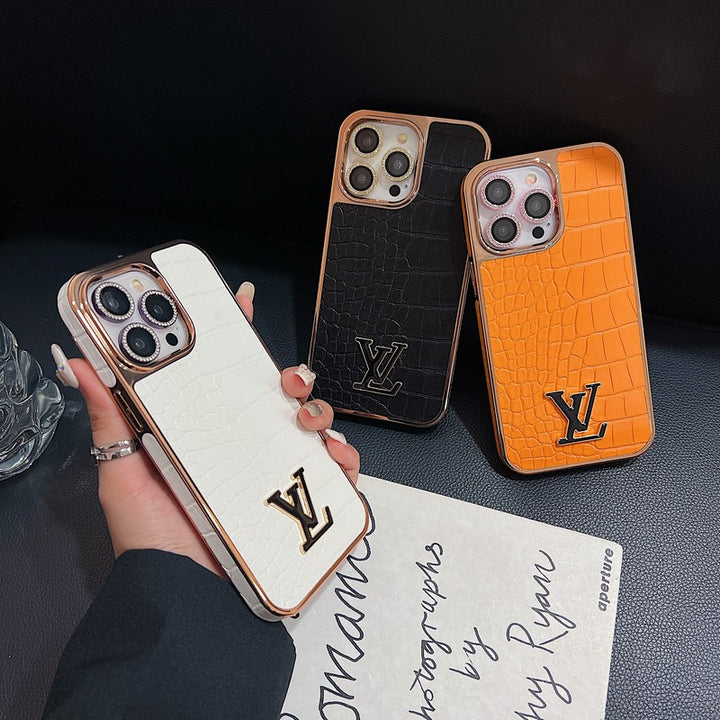Louis Vuitton-inspired crocodile pattern color iPhone case