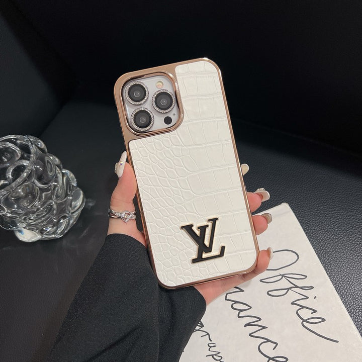 Louis Vuitton-inspired crocodile pattern color iPhone case