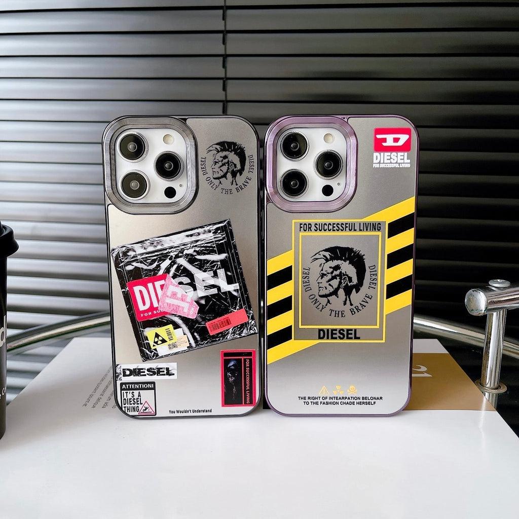 Diesel-inspired graphic label iPhone case