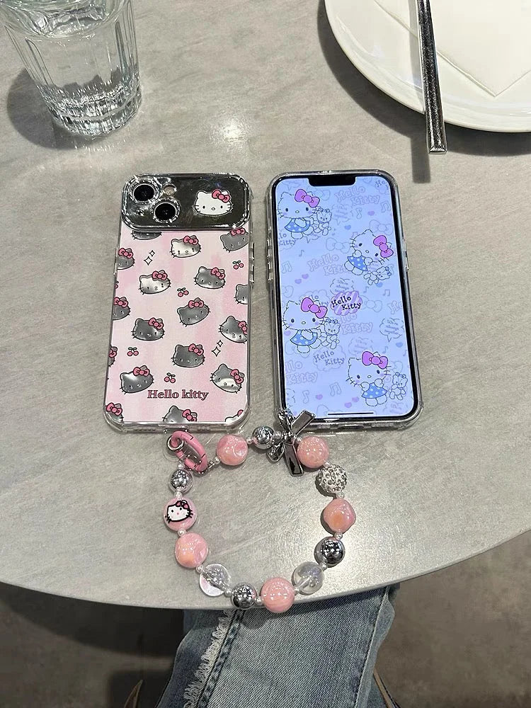Hello Kitty-inspired pink character pattern phone case
