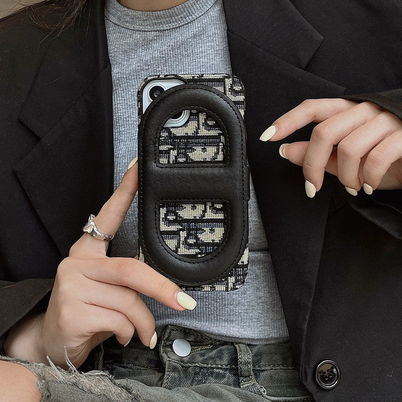 Dior-inspired iPhone case with wallet card