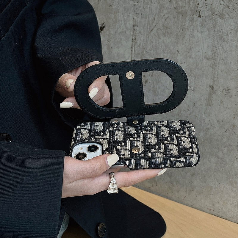 Dior-inspired iPhone case with wallet card