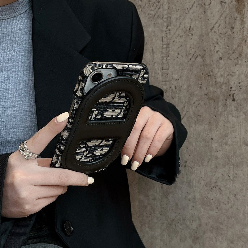 Dior-inspired iPhone case with wallet card
