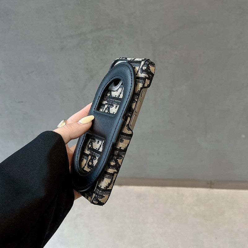 Dior-inspired iPhone case with wallet card