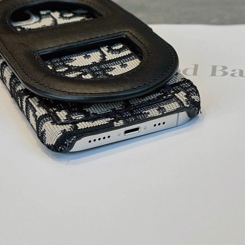 Dior-inspired iPhone case with wallet card