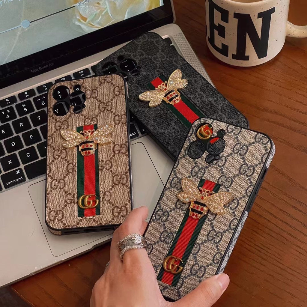 Gucci-inspired bee trendy phone case for iPhone
