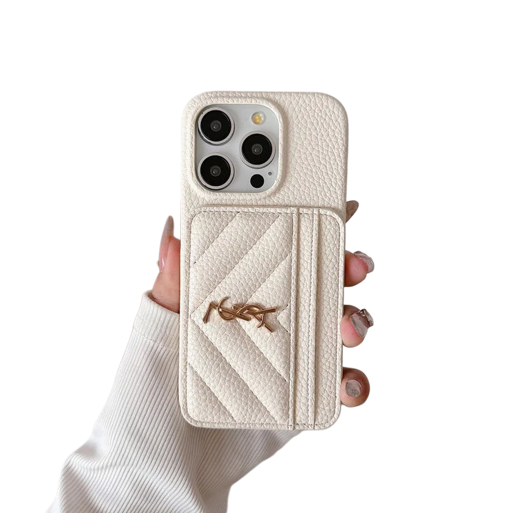 Leather iPhone case with bag-style pocket