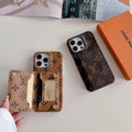 Louis Vuitton-inspired monogram iPhone case with card holder