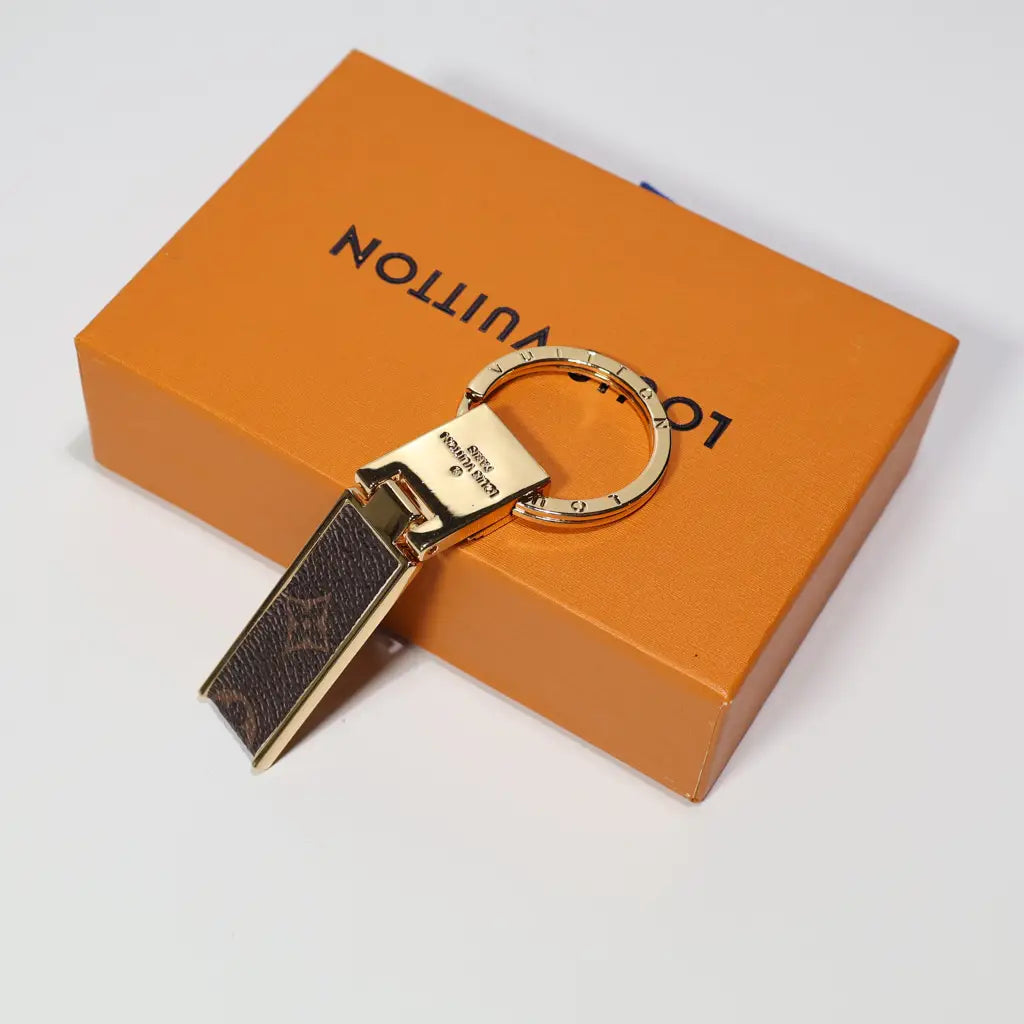 Louis Vuitton-inspired folding monogram keyring