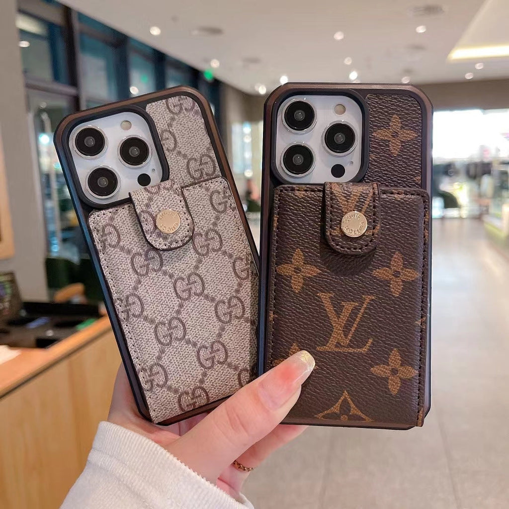 Louis Vuitton-inspired iPhone case with card holder