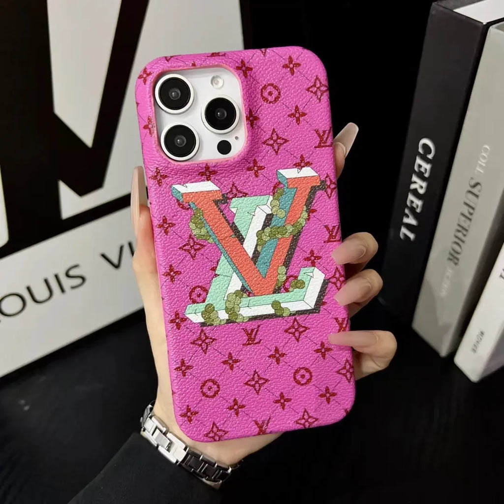 Louis Vuitton-inspired colorful monogram case for iPhone 17 Pro Max