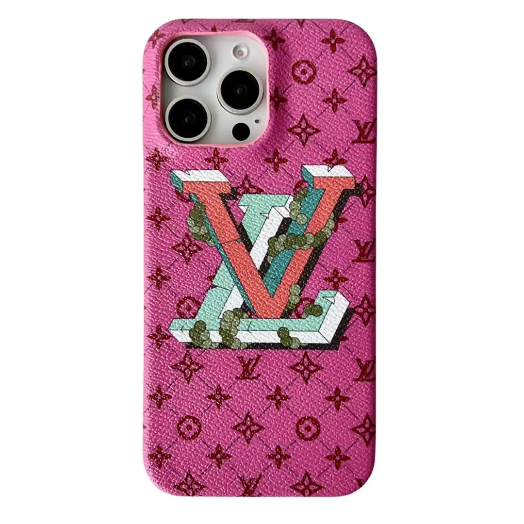 Louis Vuitton-inspired colorful monogram case for iPhone 17 Pro Max