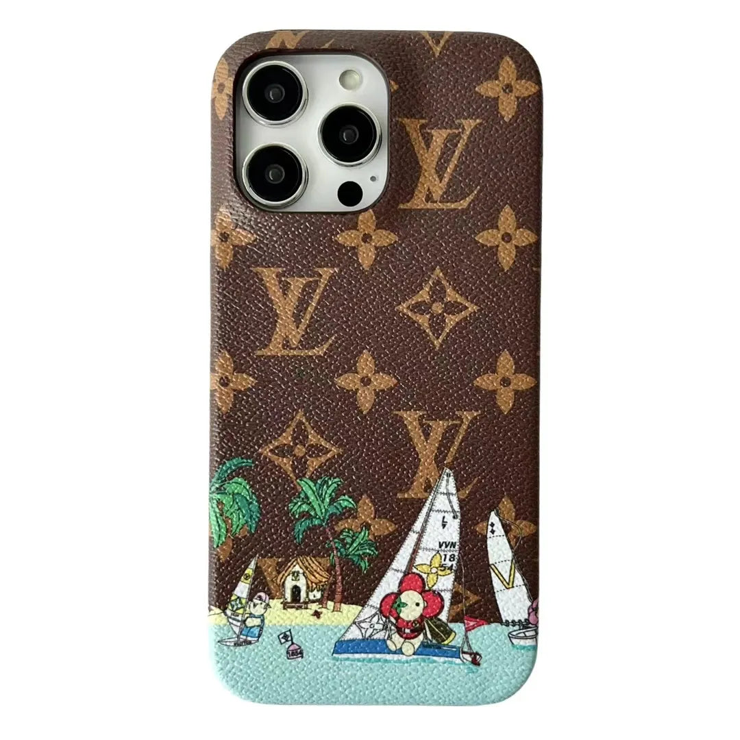 Louis Vuitton-inspired colorful monogram case for iPhone 17 Pro Max