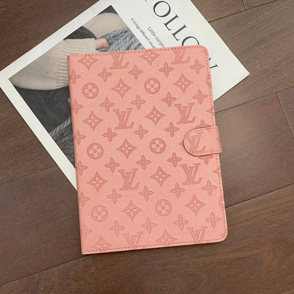 Louis Vuitton-inspired embossed monogram iPad case