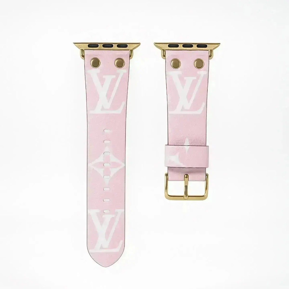Louis Vuitton-inspired Apple Watch band monogram with gold
