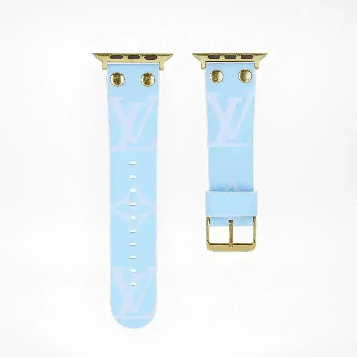 Louis Vuitton-inspired Apple Watch band monogram with gold