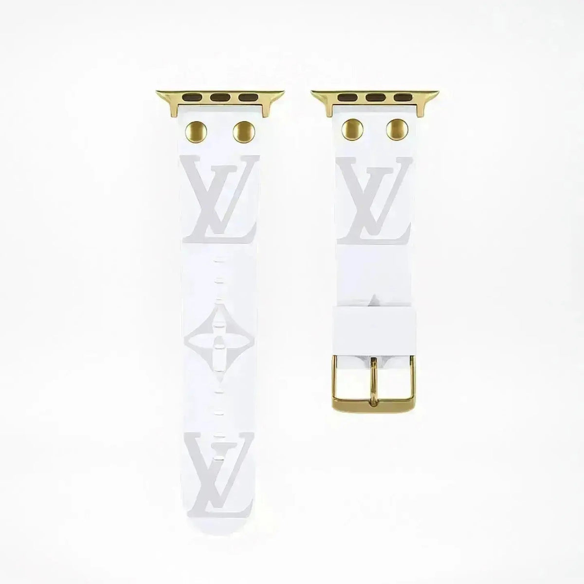 Louis Vuitton-inspired Apple Watch band monogram with gold
