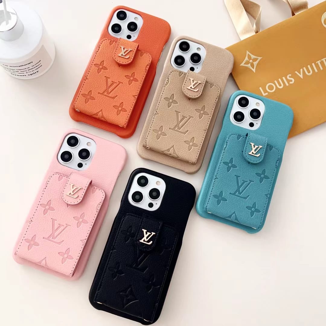 Louis Vuitton-inspired embossed iPhone 16 Pro case with metal detail