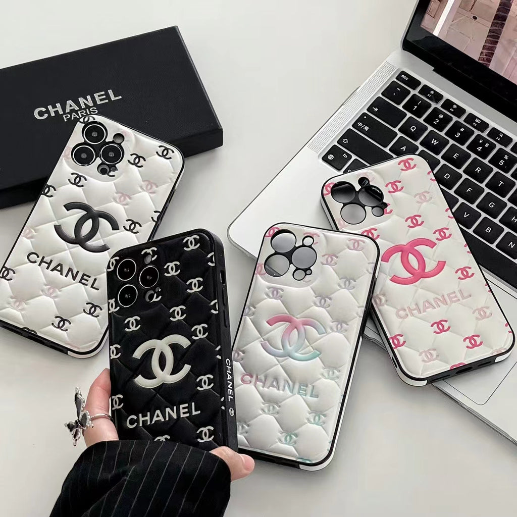 Chanel-inspired floral and monogram iPhone case