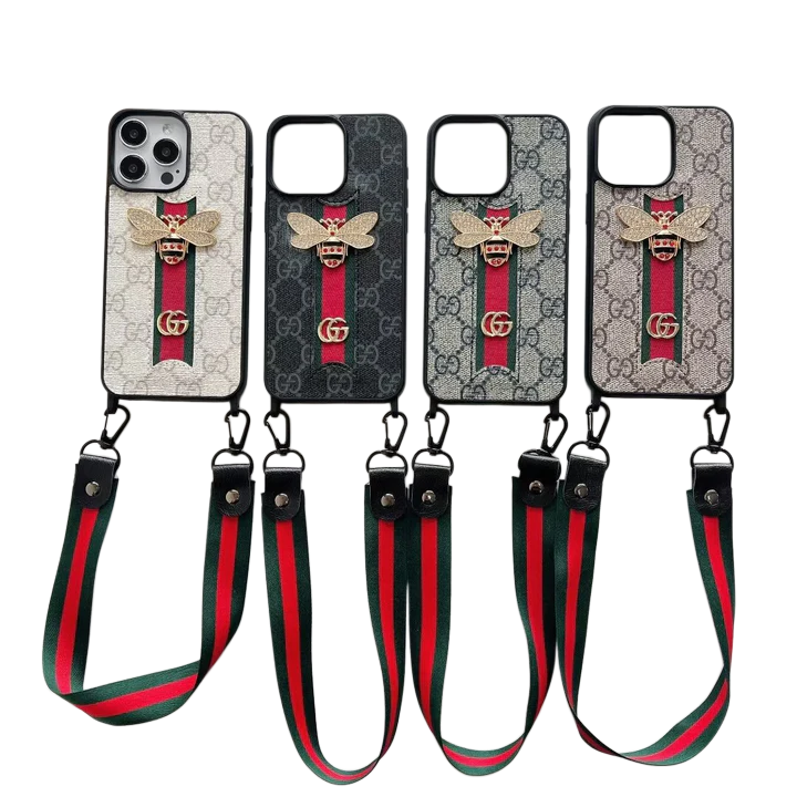 Gucci-inspired iPhone case with hand strap