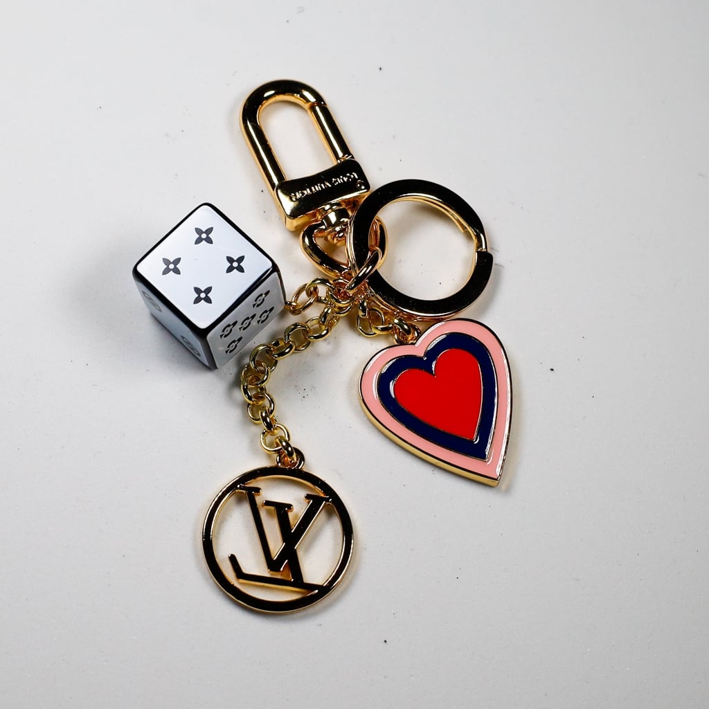Louis Vuitton-inspired key chain fortune cube bag charm