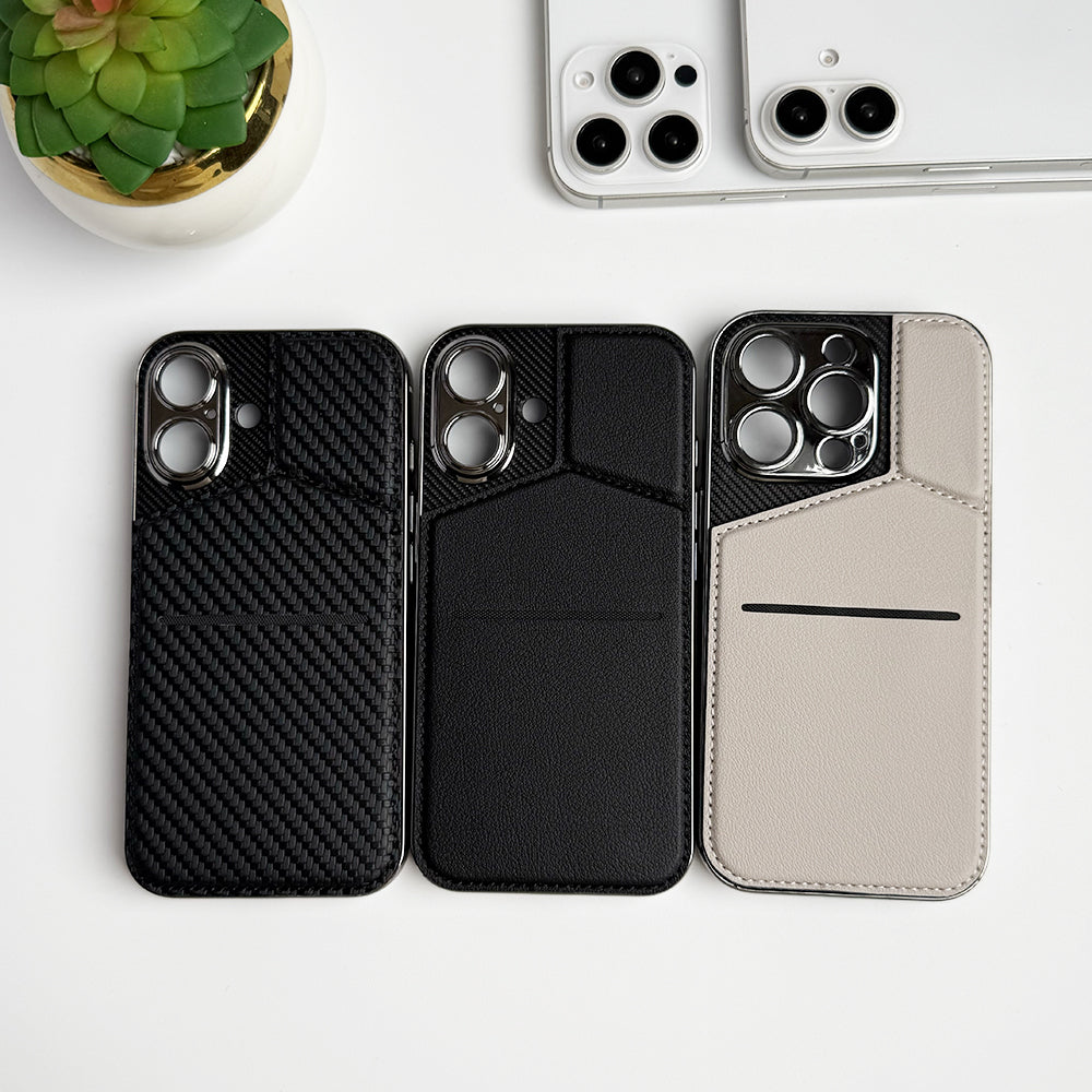 iPhone 16 series PU leather multifunctional card holder case