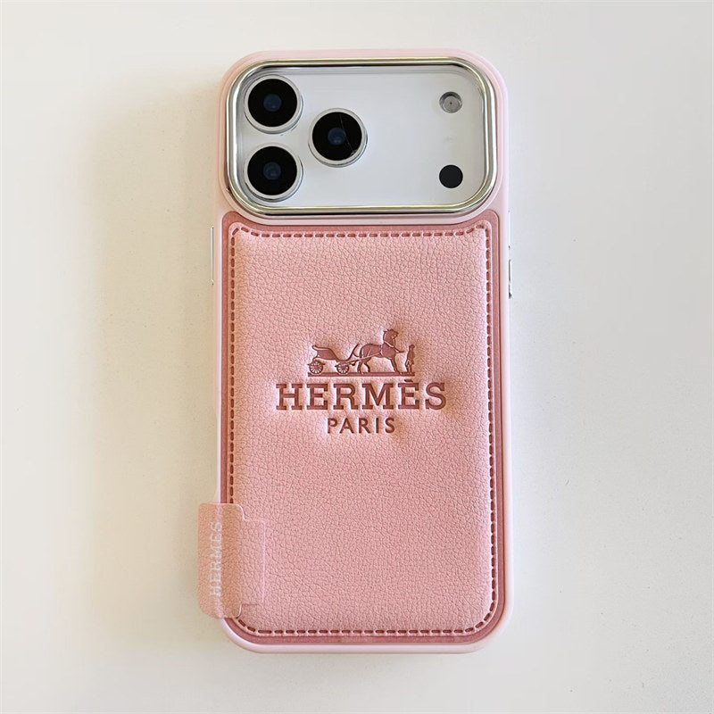 Hermes-inspired leather iPhone case 17 / 16 / 15 / 14 / 13