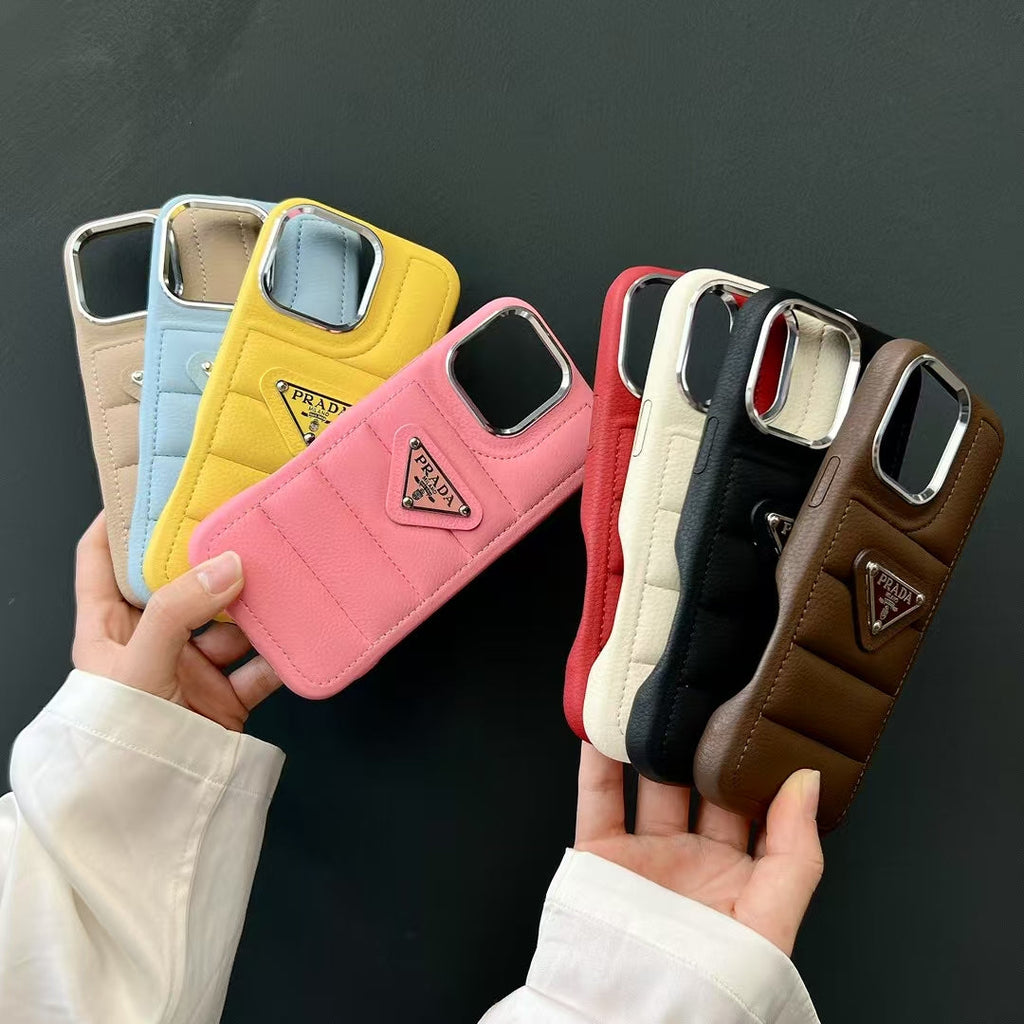 Prada-inspired quilted puffer iPhone case