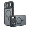 Matte translucent magnetic iPhone case, black