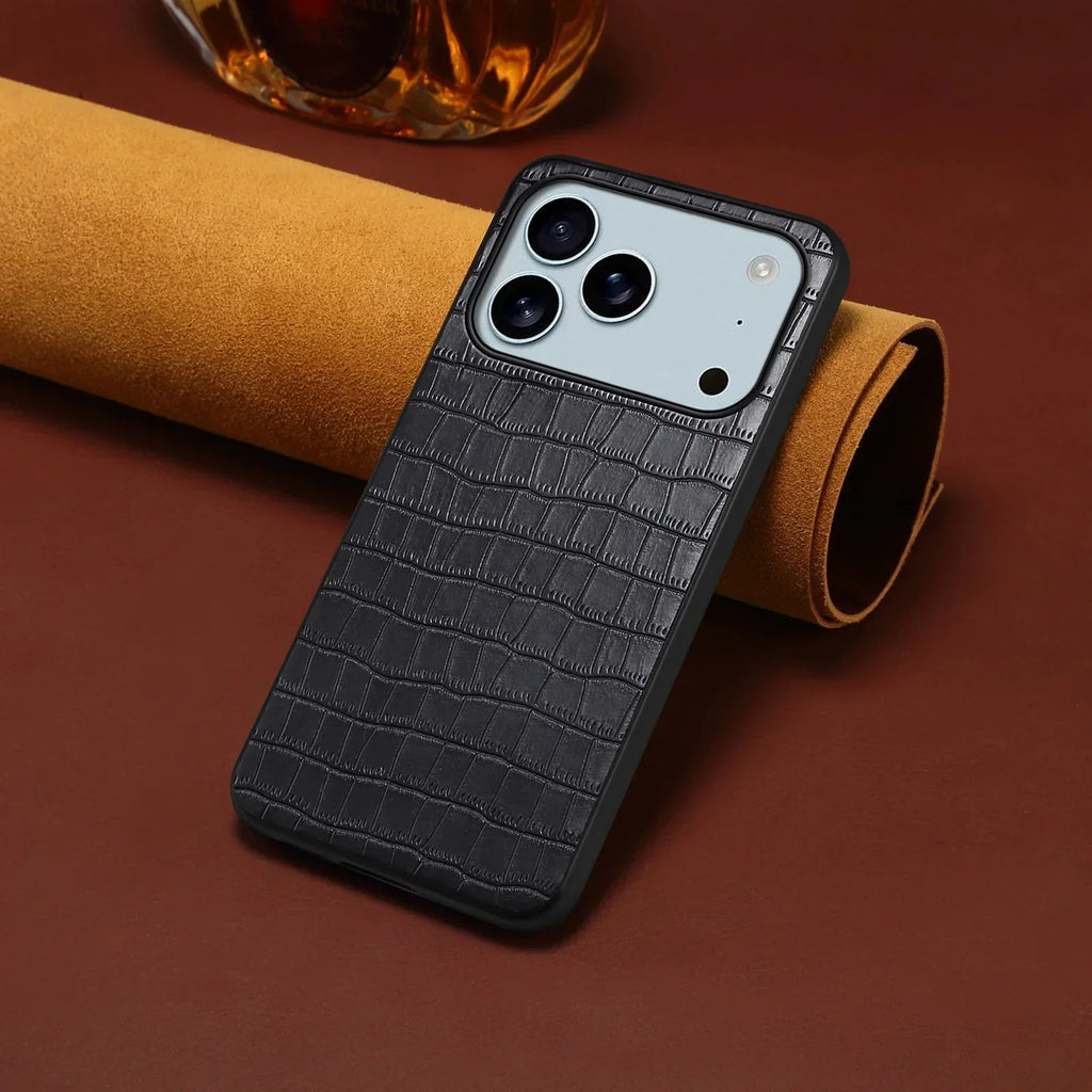 3D texture PU leather case for iPhone 17 / 16 / 15 / 14