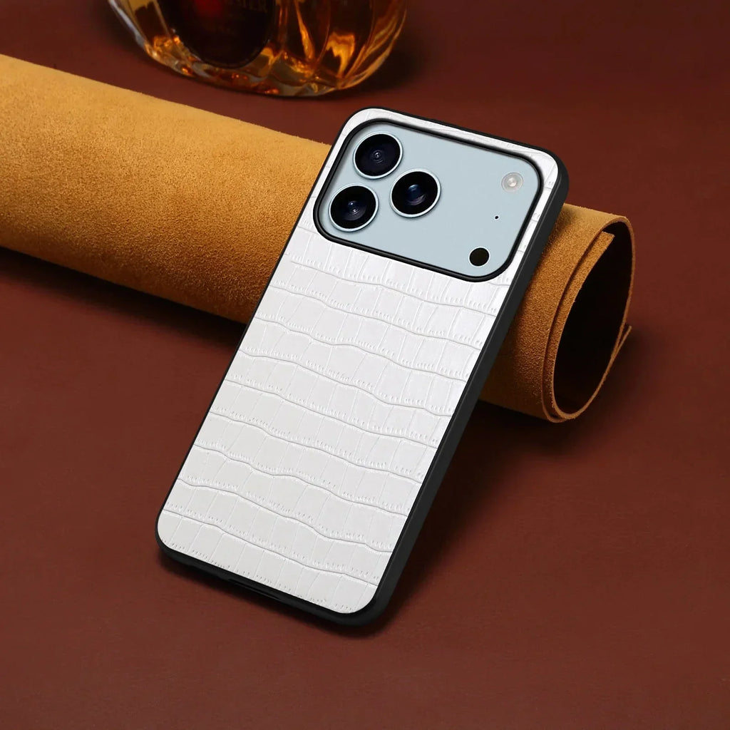 3D texture PU leather case for iPhone 17 / 16 / 15 / 14