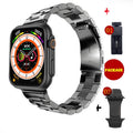 Ultra 8 smartwatch with NFC, black steel