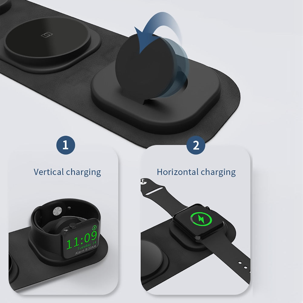 3-in-1 foldable travel charger for iPhone, Apple Watch and AirPods