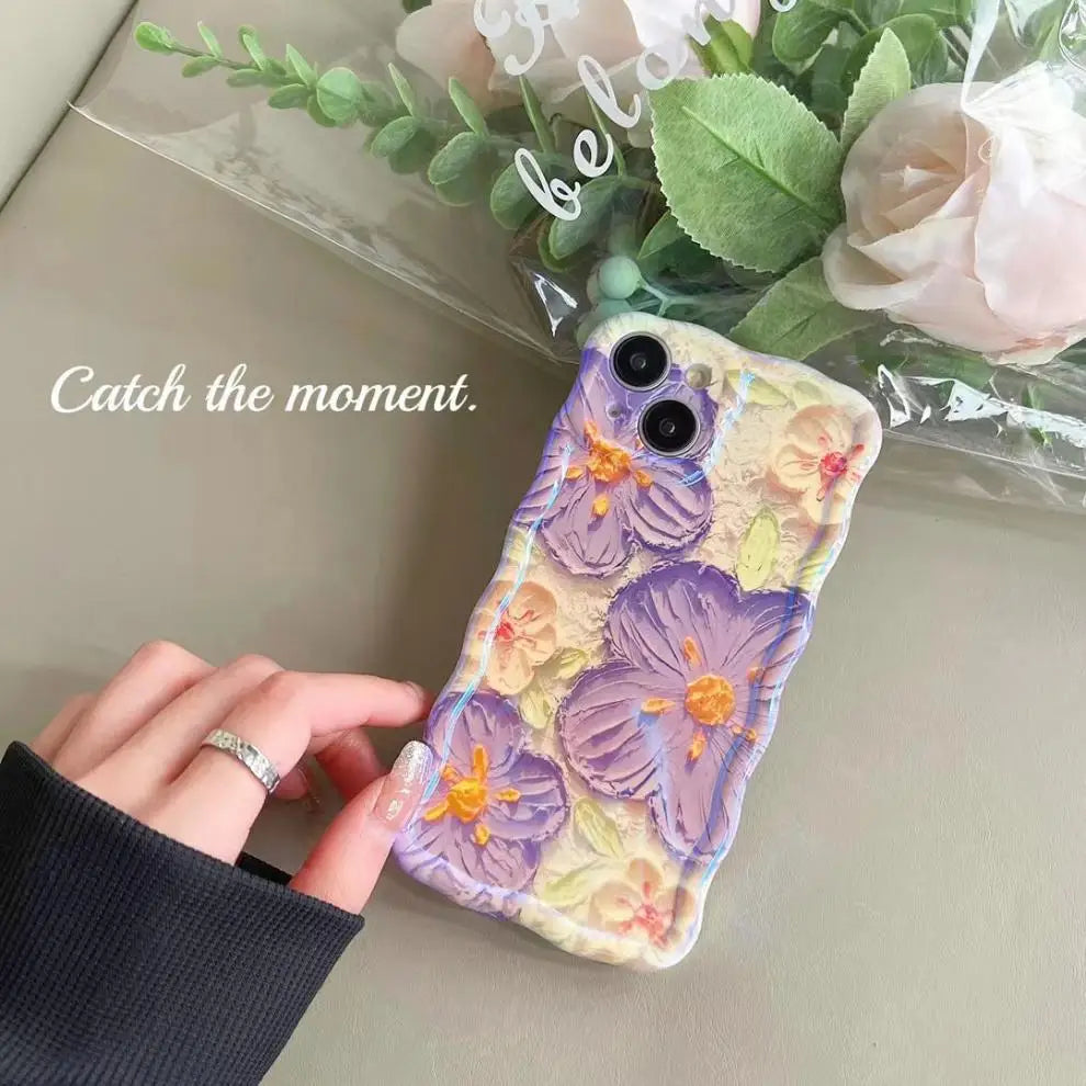 Oil painting floral iPhone case