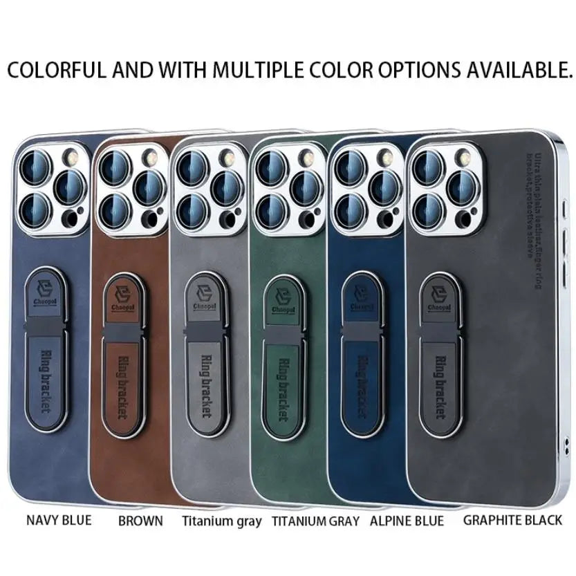 Leather iPhone case with holder