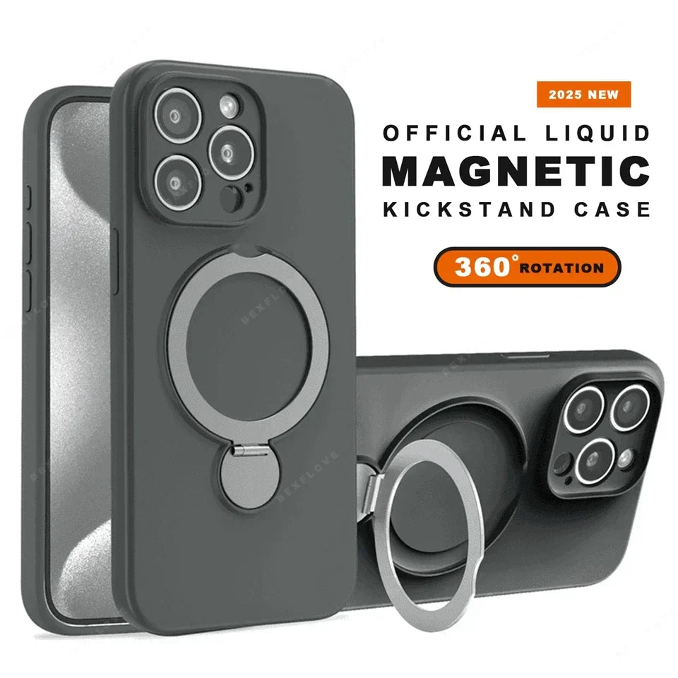 Liquid silicone magnetic iPhone case