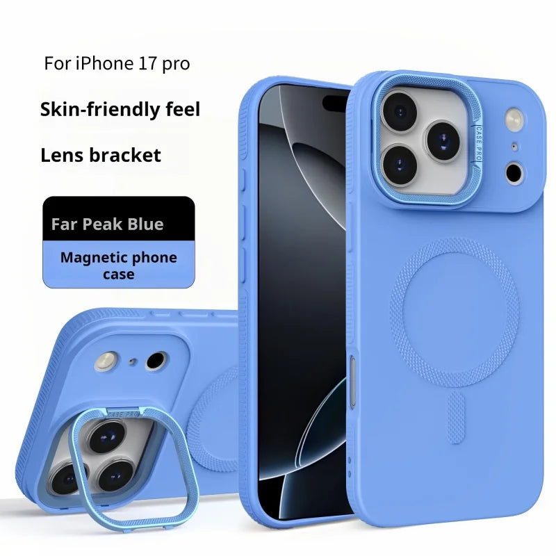 Lens bracket magnetic case for iPhone 17 / 16 / 15 / 14