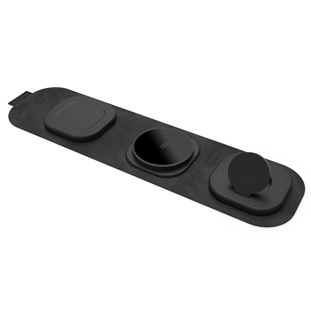 3-in-1 foldable travel charger for iPhone, Apple Watch and AirPods