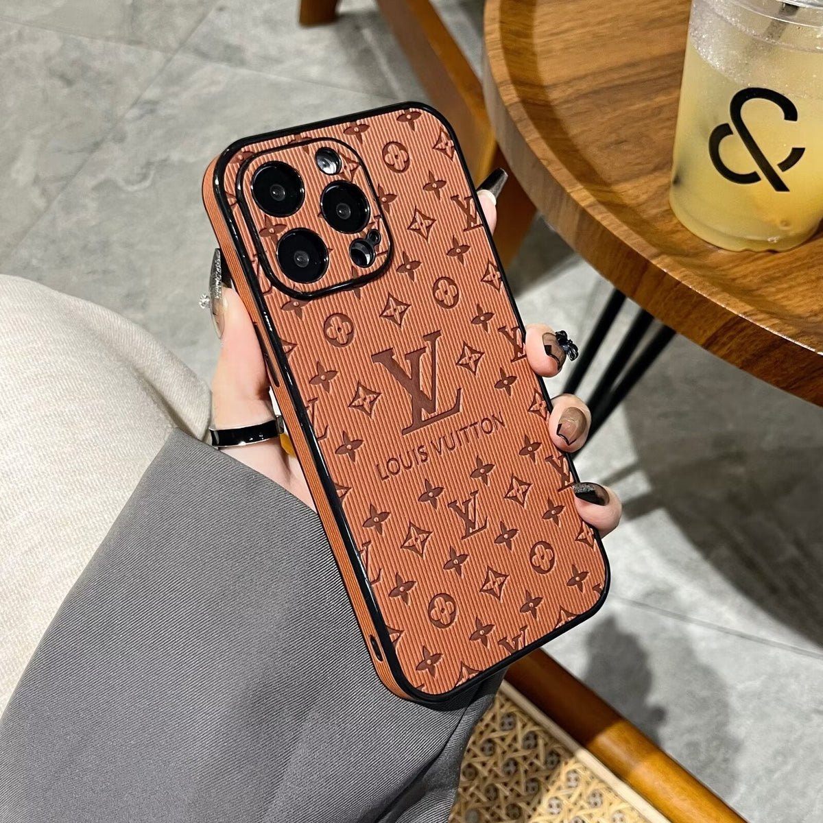 Louis Vuitton-inspired pink monogram iPhone case