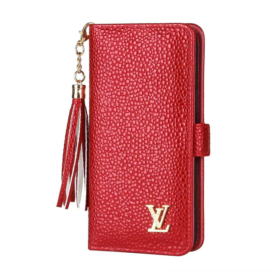 Louis Vuitton-inspired wallet phone case with card slot