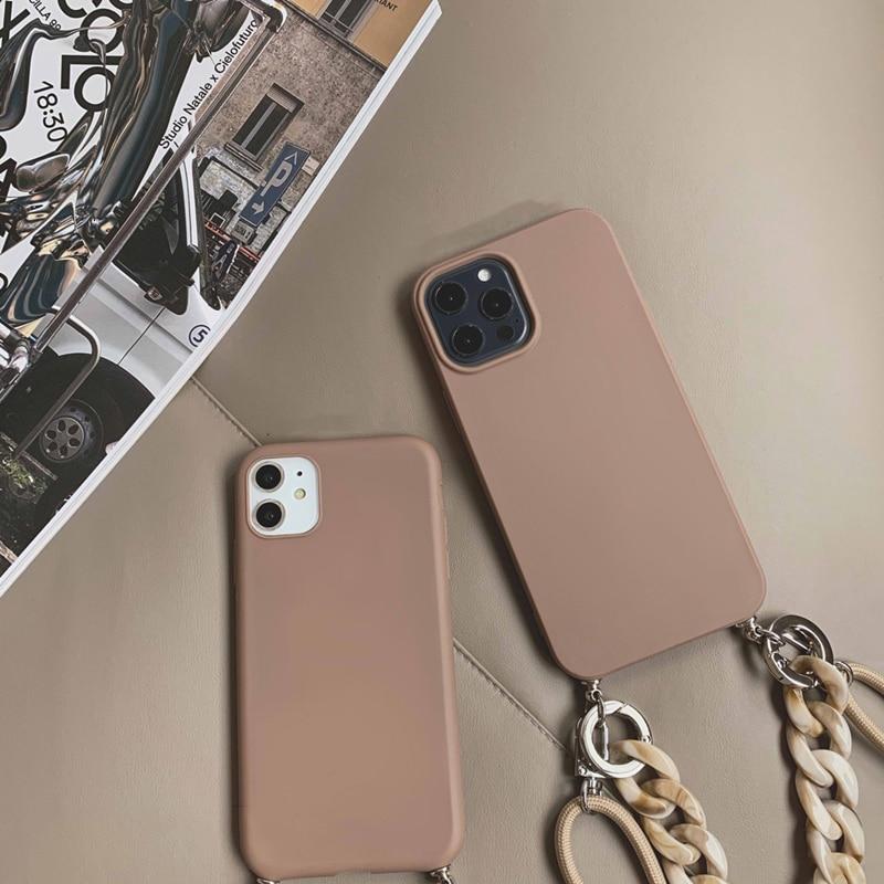 iPhone case with chain and shoulder strap
