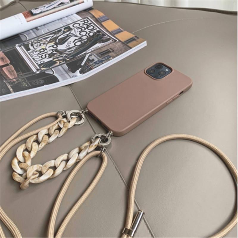 iPhone case with chain and shoulder strap