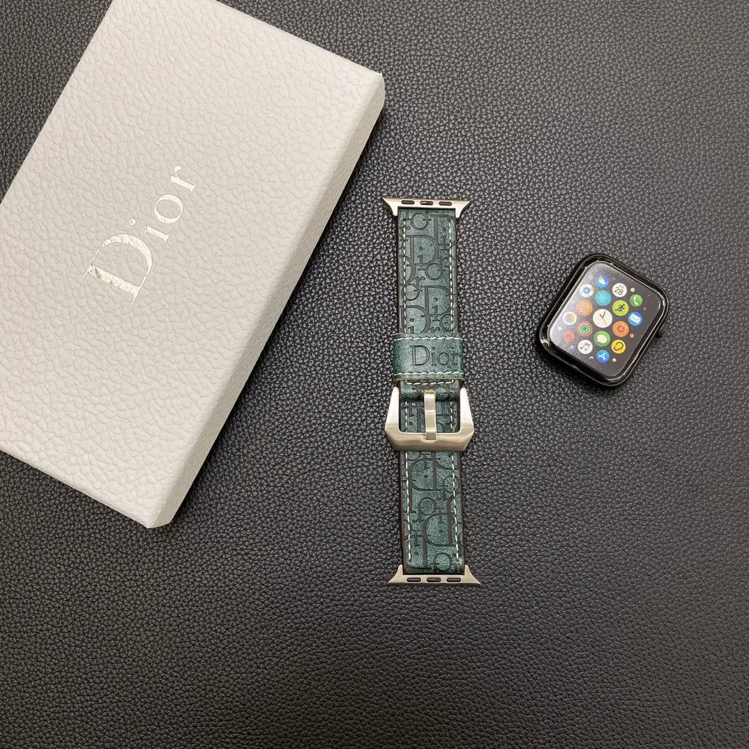 Dior-inspired all-over pattern Apple Watch band