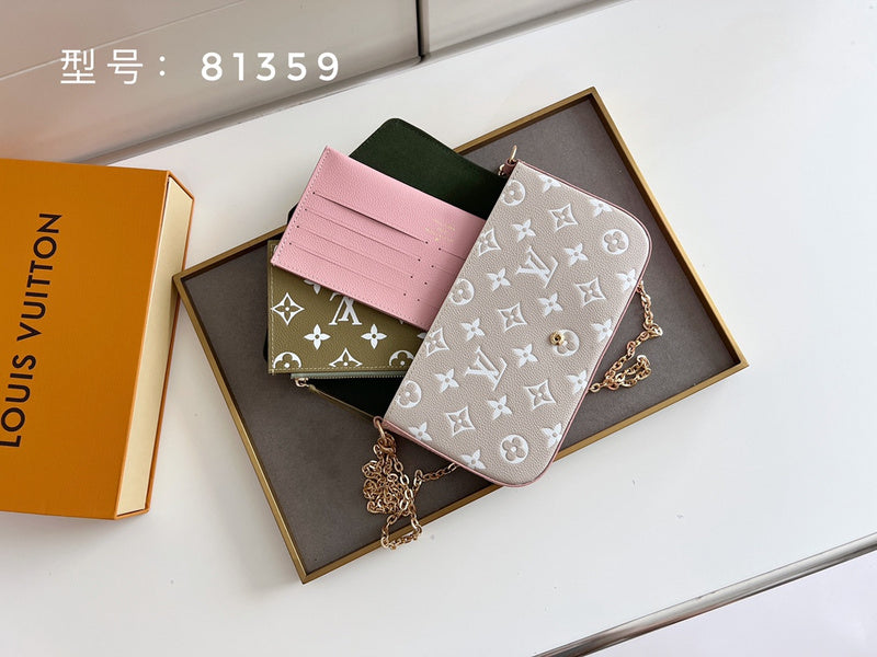 Wallet leather Shoulder Bags- High Quality with box